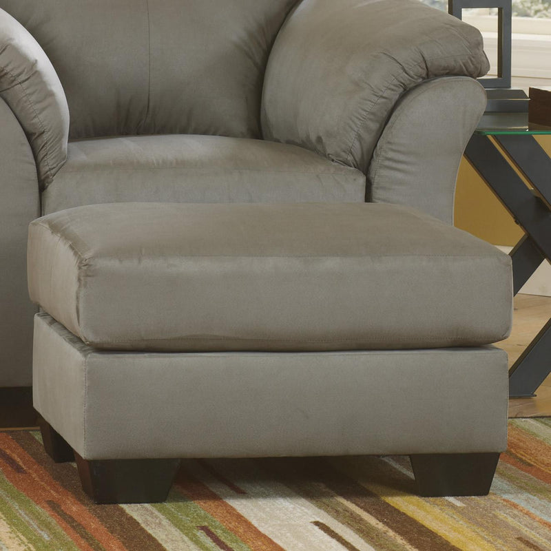 Manufacturer Color_Cobblestone -- Signature Design by Ashley Darcy Fabric Ottoman IMAGE 1