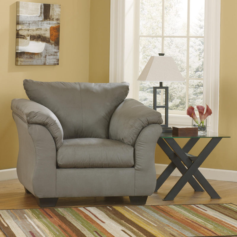 Manufacturer Color_Cobblestone -- Signature Design by Ashley Darcy Stationary Fabric Chair IMAGE 1