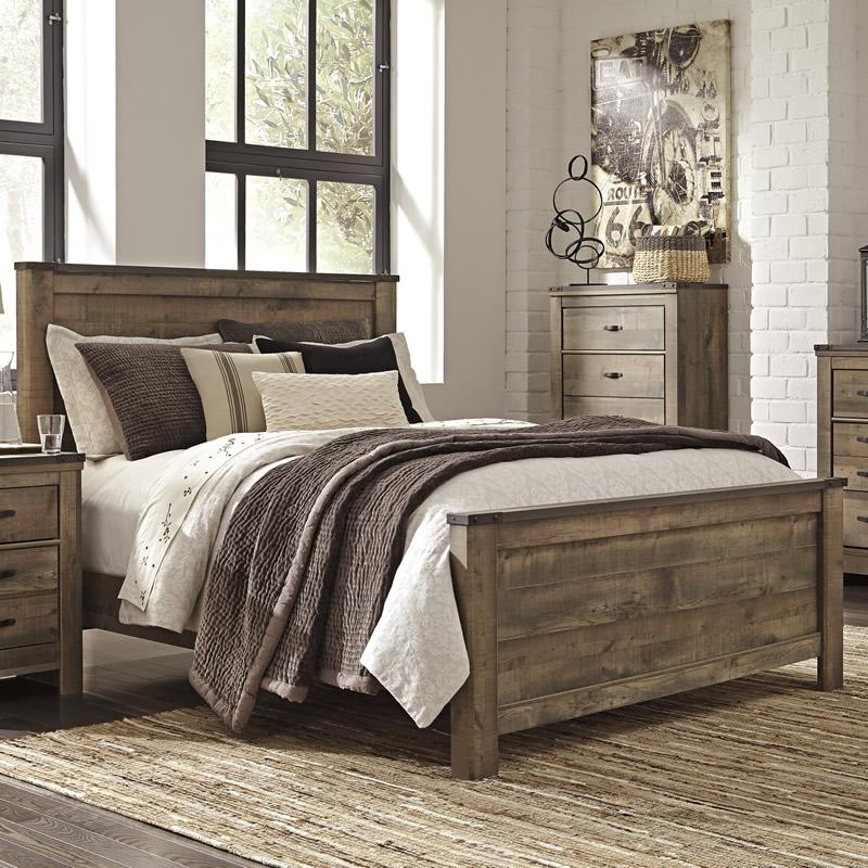 Size_Queen -- Signature Design by Ashley Trinell Panel Bed IMAGE 1