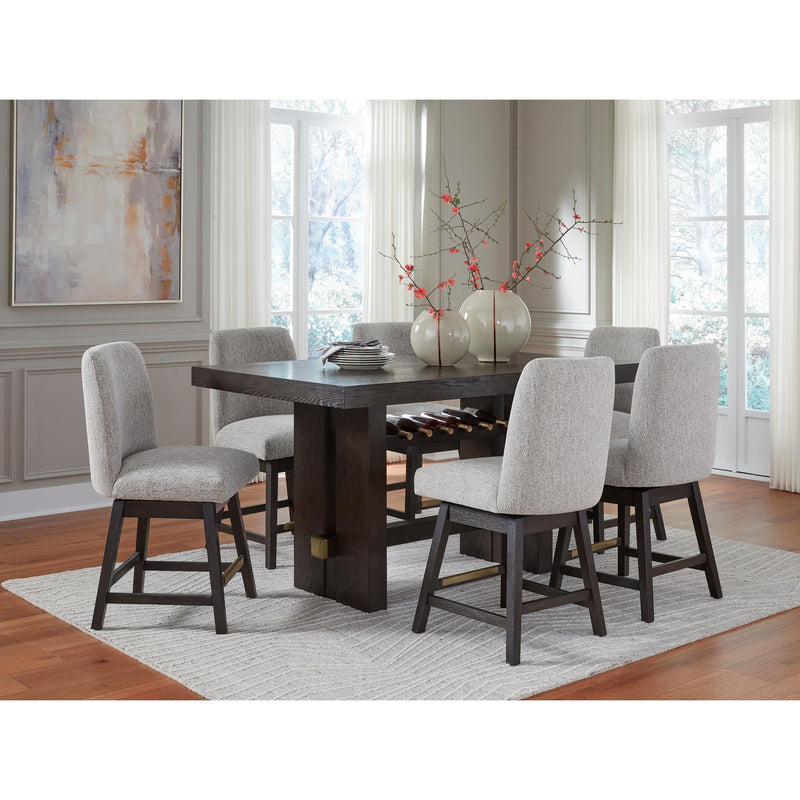 Signature Design by Ashley Burkhaus D984D6 7 pc Counter Height Dining Set IMAGE 1
