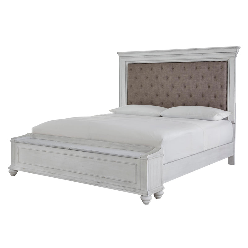 Size_Queen -- Benchcraft Kanwyn Upholstered Panel Bed with Storage IMAGE 1