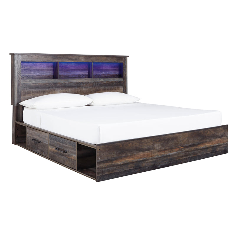 Size_King -- Drystan B211B52 King Bookcase Bed with 4 Storage Drawers IMAGE 1