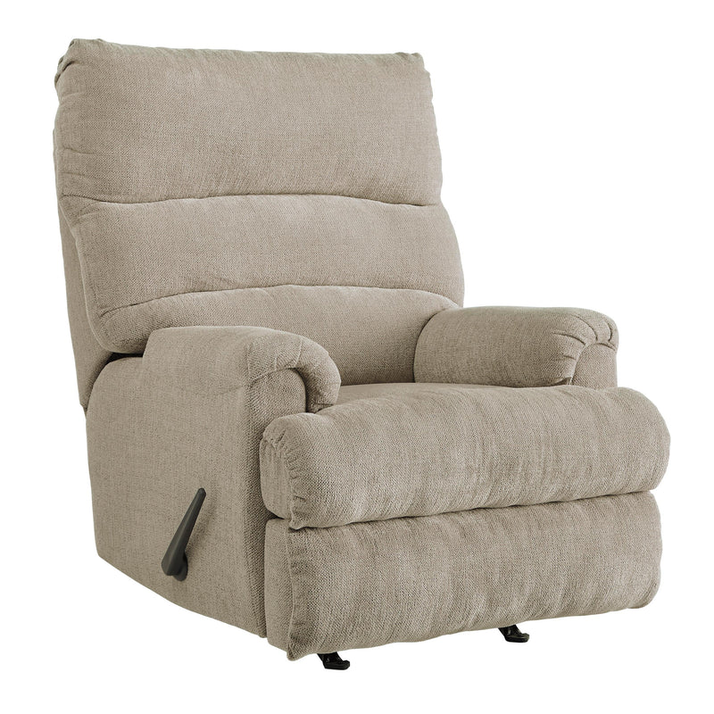 Manufacturer Color_Dusk -- Signature Design by Ashley Man Fort Rocker Fabric Recliner IMAGE 1