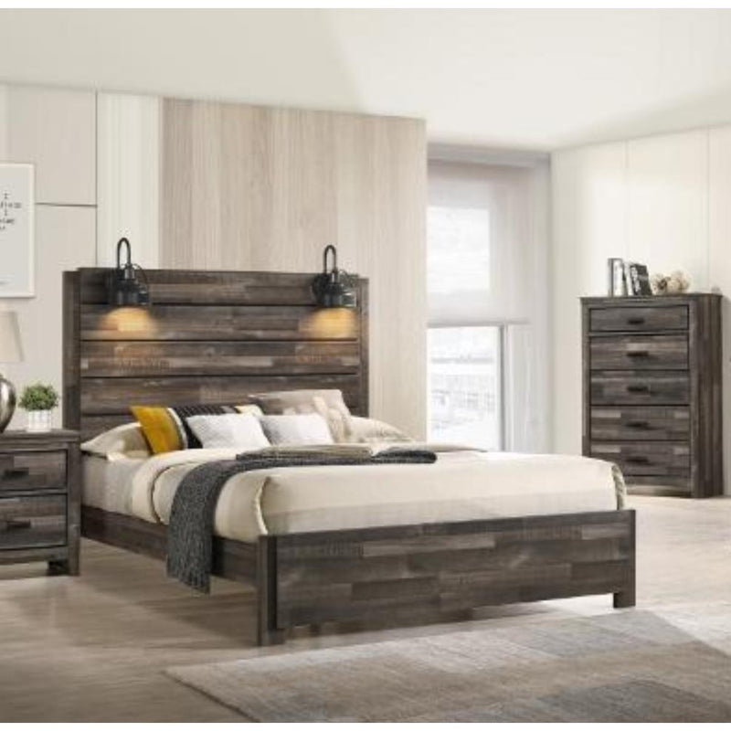 Size_King -- Carter B6800-K-BED King Panel Bed in One Box IMAGE 1