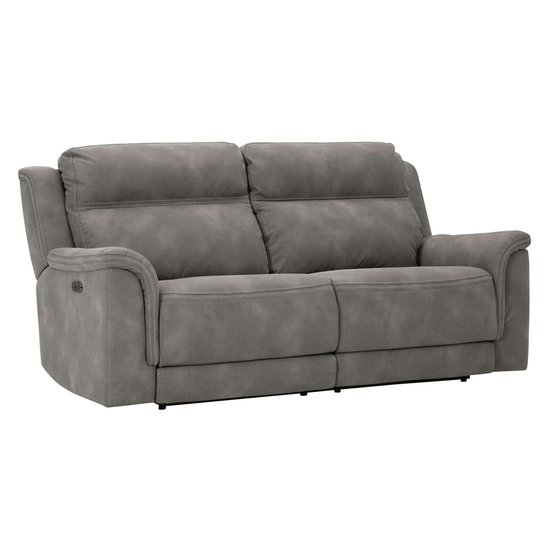 Manufacturer Color_Slate -- Signature Design by Ashley Next Gen DuraPella Power Reclining Leather Look Sofa IMAGE 1