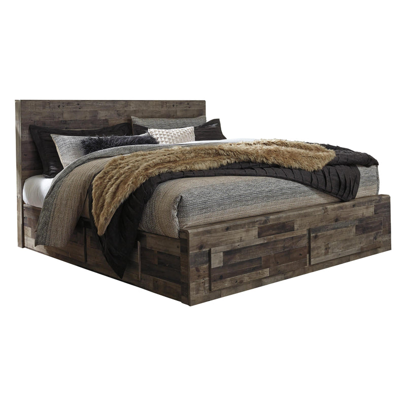 Size_Queen -- Benchcraft Derekson Panel Bed with Storage IMAGE 1