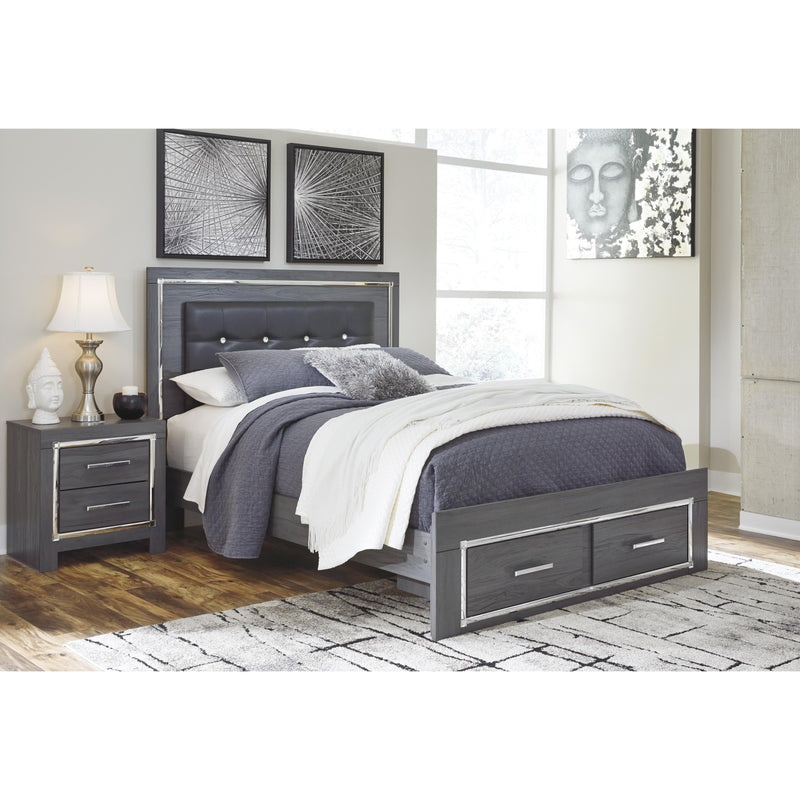 Size_Queen -- Signature Design by Ashley Lodanna Upholstered Panel Bed with Storage IMAGE 1