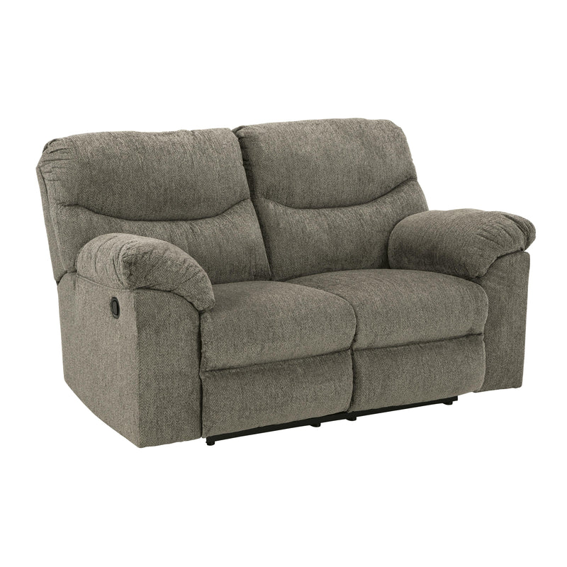 Manufacturer Color_Putty -- Signature Design by Ashley Alphons Reclining Fabric Loveseat IMAGE 1