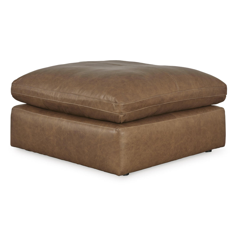Manufacturer Color_Caramel -- Signature Design by Ashley Emilia Leather Match Ottoman IMAGE 1