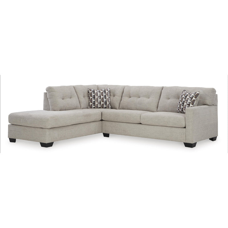 Manufacturer Color_Pebble -- Signature Design by Ashley Mahoney Fabric 2 pc Sectional IMAGE 1