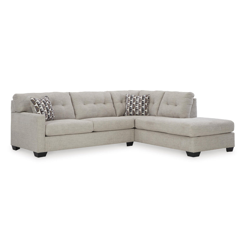 Manufacturer Color_Pebble -- Signature Design by Ashley Mahoney Fabric 2 pc Sectional IMAGE 1
