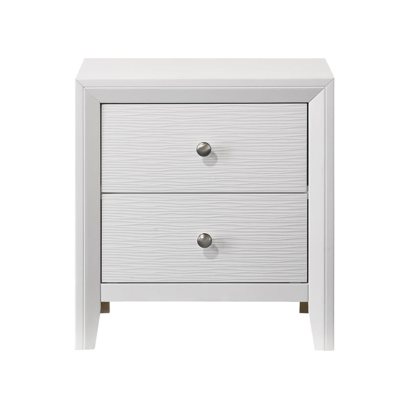Crown Mark Evan B4710-2 Nightstand - White IMAGE 1