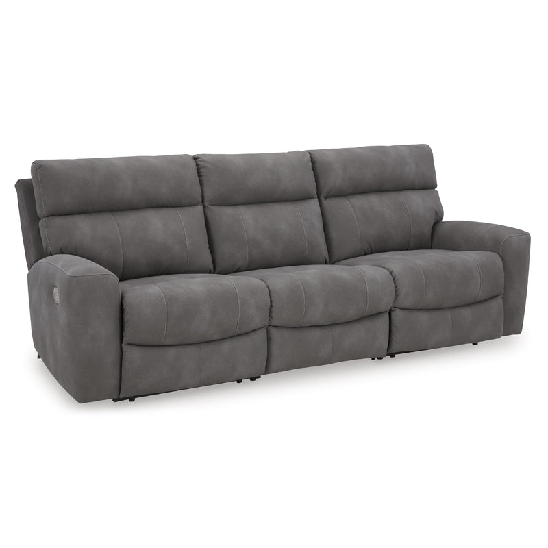 Manufacturer Color_Slate -- Signature Design by Ashley Next Gen DuraPella Power Reclining Leather Look 3 pc Sectional IMAGE 1