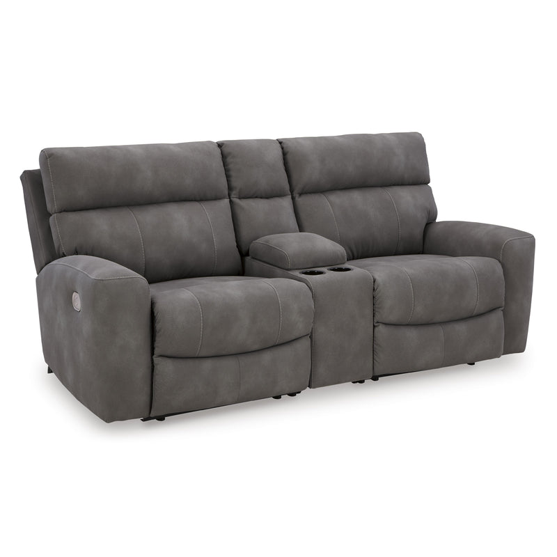 Manufacturer Color_Slate -- Signature Design by Ashley Next Gen DuraPella Power Reclining Leather Look 3 pc Sectional IMAGE 1