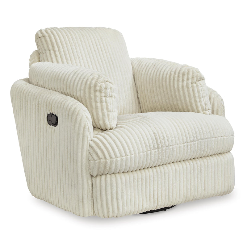 Manufacturer Color_Ivory -- Signature Design by Ashley Tie Breaker Swivel Glider Fabric Recliner IMAGE 1