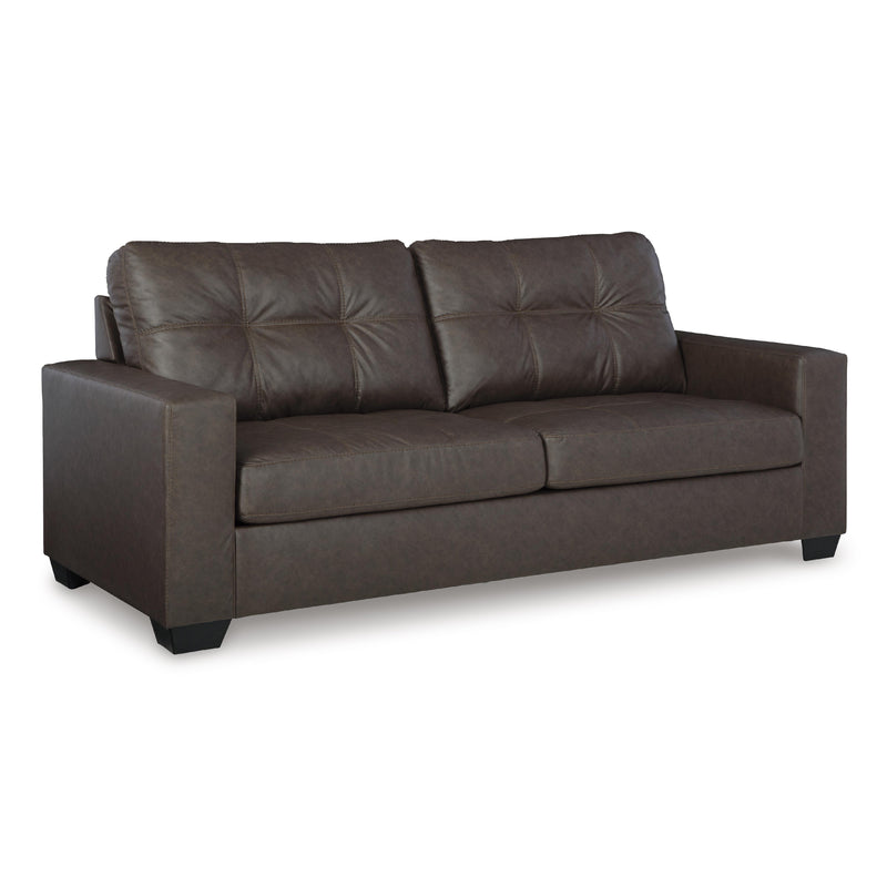 Manufacturer Color_Umber -- Benchcraft Barlin Mills Stationary Leather Look Sofa IMAGE 1