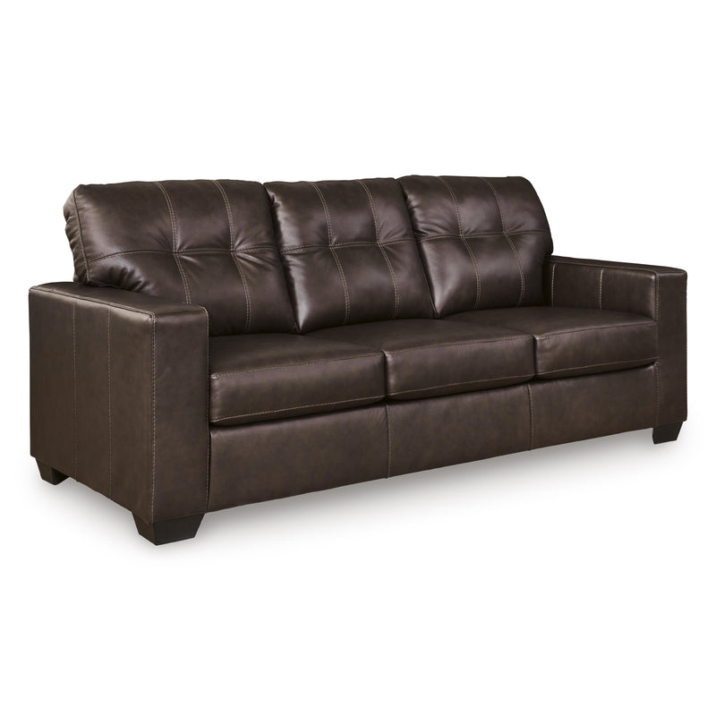 Manufacturer Color_Dark Brown -- Signature Design by Ashley Santorine Stationary Leather Match Sofa IMAGE 1