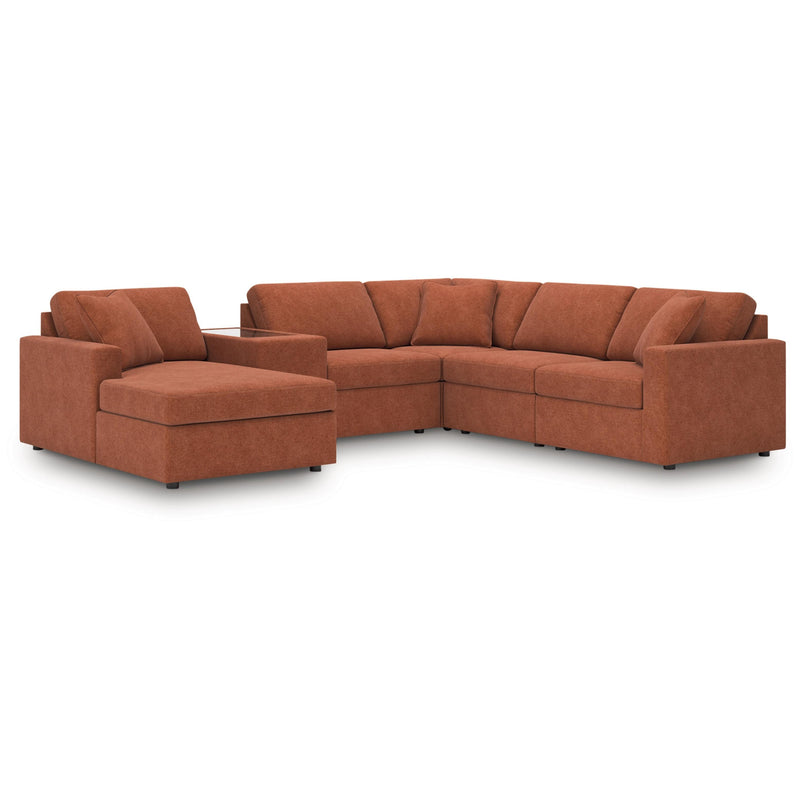Manufacturer Color_Spice -- Signature Design by Ashley Modmax Fabric 6 pc Sectional IMAGE 1