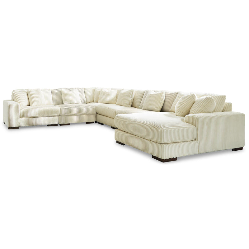 Manufacturer Color_Ivory -- Signature Design by Ashley Lindyn Fabric 6 pc Sectional IMAGE 1
