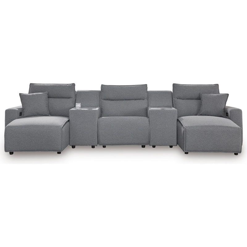 Manufacturer Color_Salt and Pepper -- Signature Design by Ashley ModMax II Power Reclining Fabric 5 pc Sectional IMAGE 1