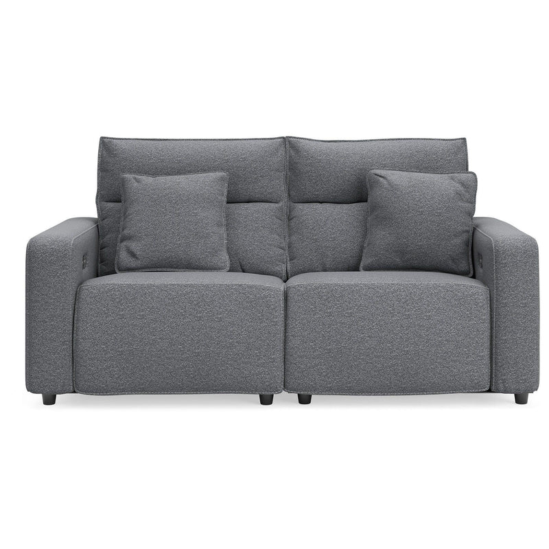 Manufacturer Color_Salt and Pepper -- Signature Design by Ashley ModMax II Reclining Fabric Loveseat IMAGE 1
