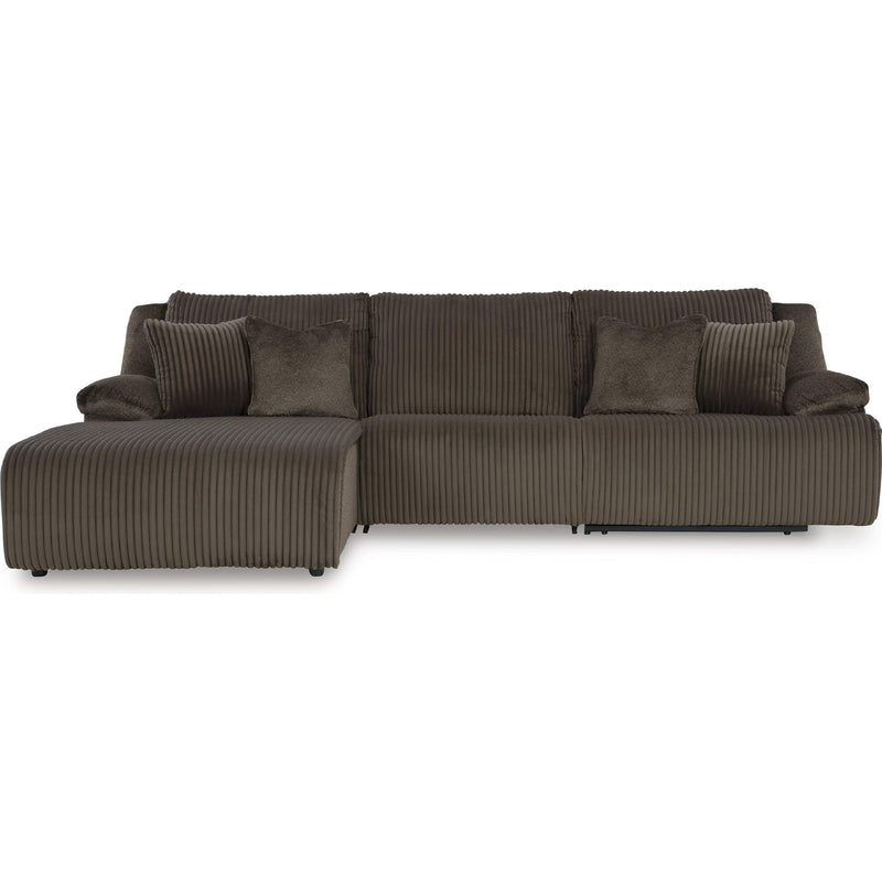 Manufacturer Color_Chocolate -- Signature Design by Ashley Top Tier Reclining Fabric Sofa IMAGE 1