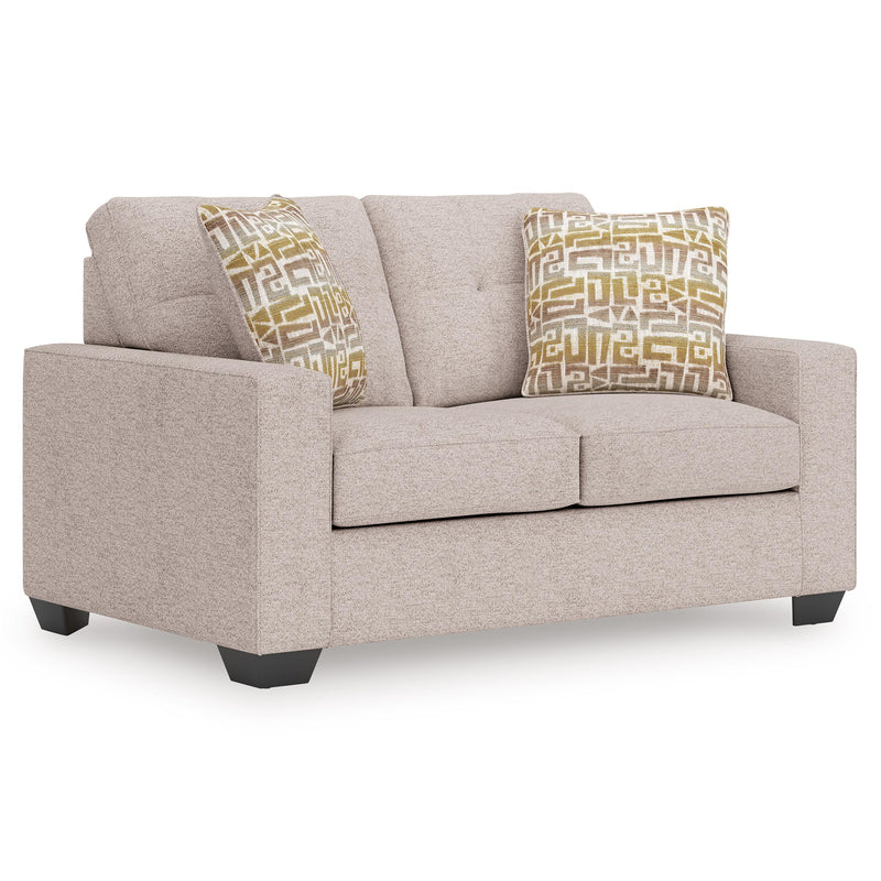 Manufacturer Color_Stone -- Signature Design by Ashley Larimer Stationary Fabric Loveseat IMAGE 1