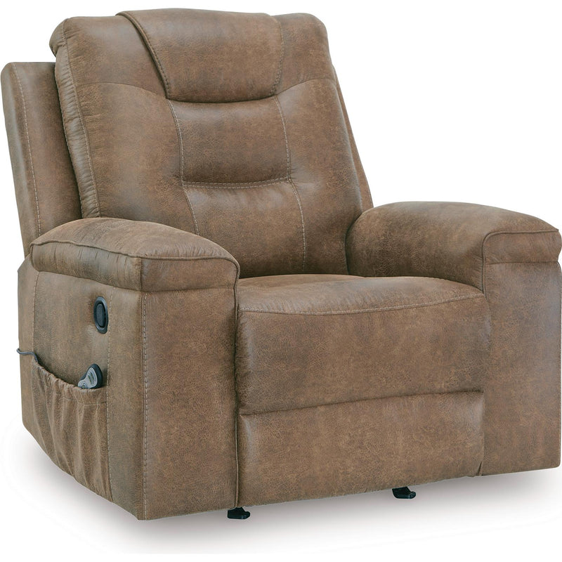 Manufacturer Color_Earth -- Signature Design by Ashley Stockworth Rocker Leather Look Recliner IMAGE 1