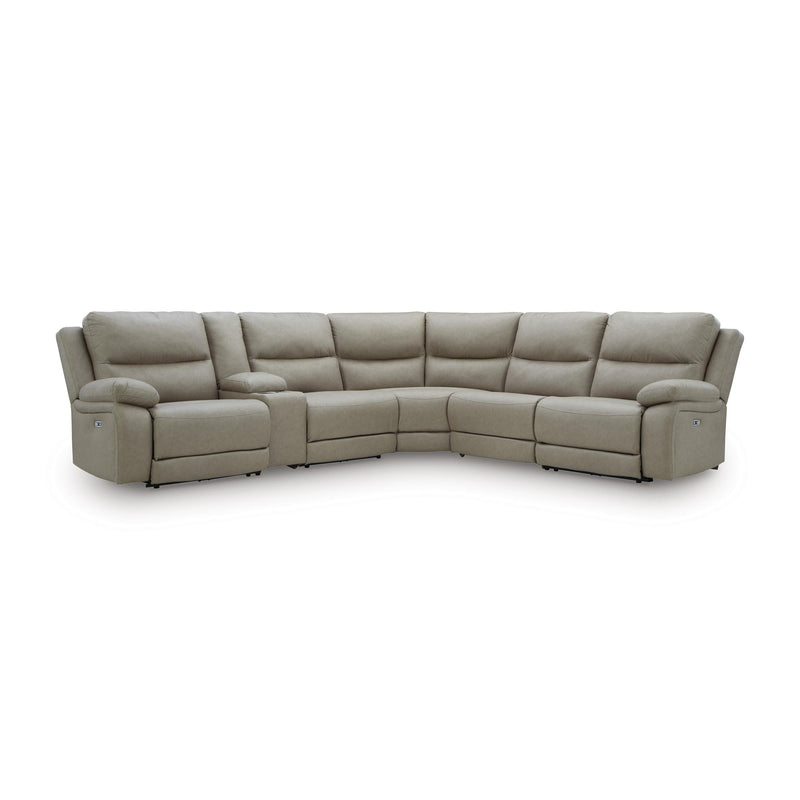 Signature Design by Ashley Narwhal Place PC99201S36 6 pc Reclining Sectional with Storage Console IMAGE 1