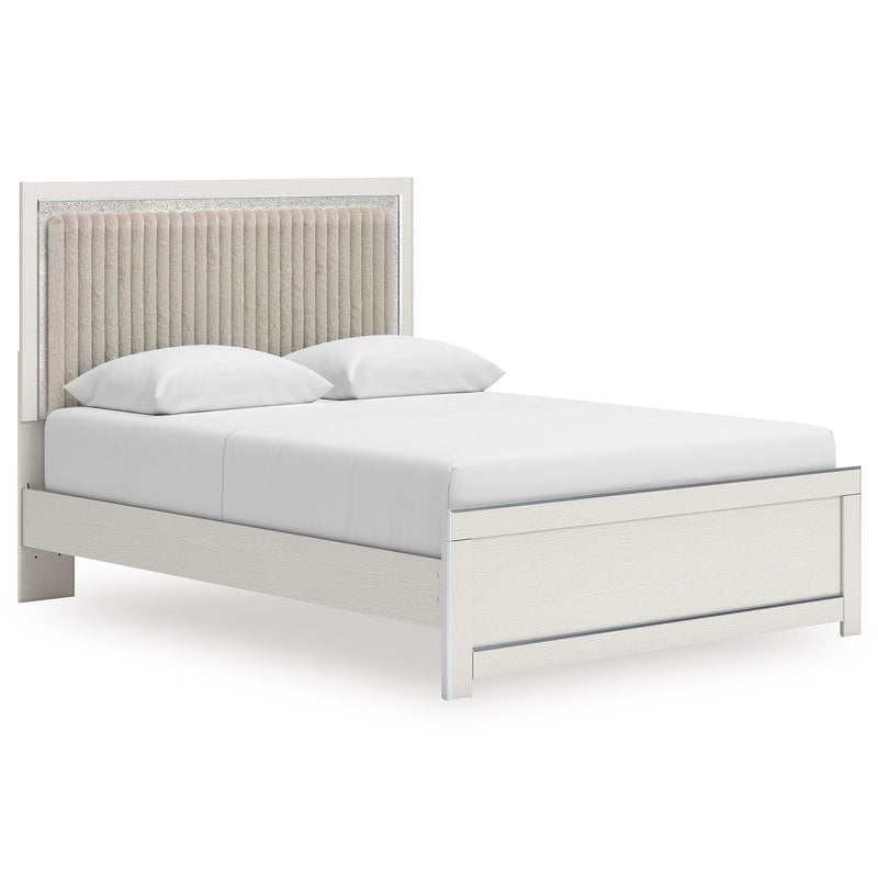 Size_Queen -- Signature Design by Ashley Zuraleus Upholstered Panel Bed IMAGE 1