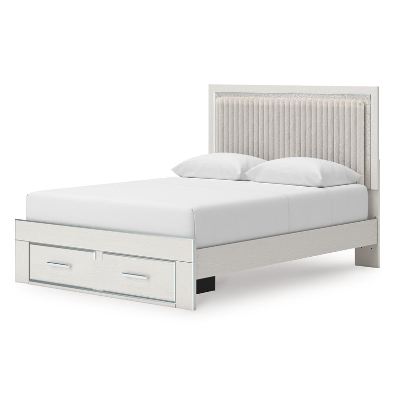 Size_Queen -- Signature Design by Ashley Zuraleus Upholstered Panel Bed with Storage IMAGE 1