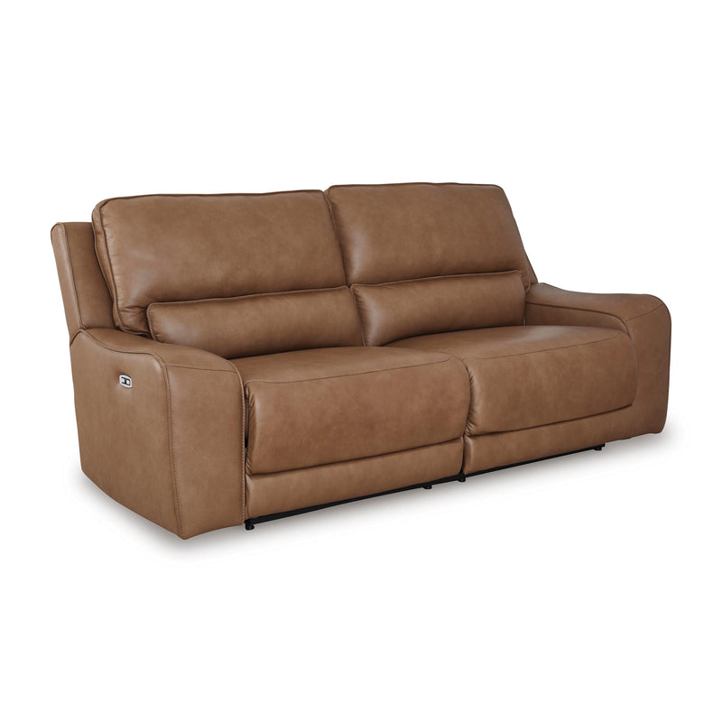 Manufacturer Color_Caramel -- Signature Design by Ashley DeepWakes Power Reclining Leather Match Sofa IMAGE 1