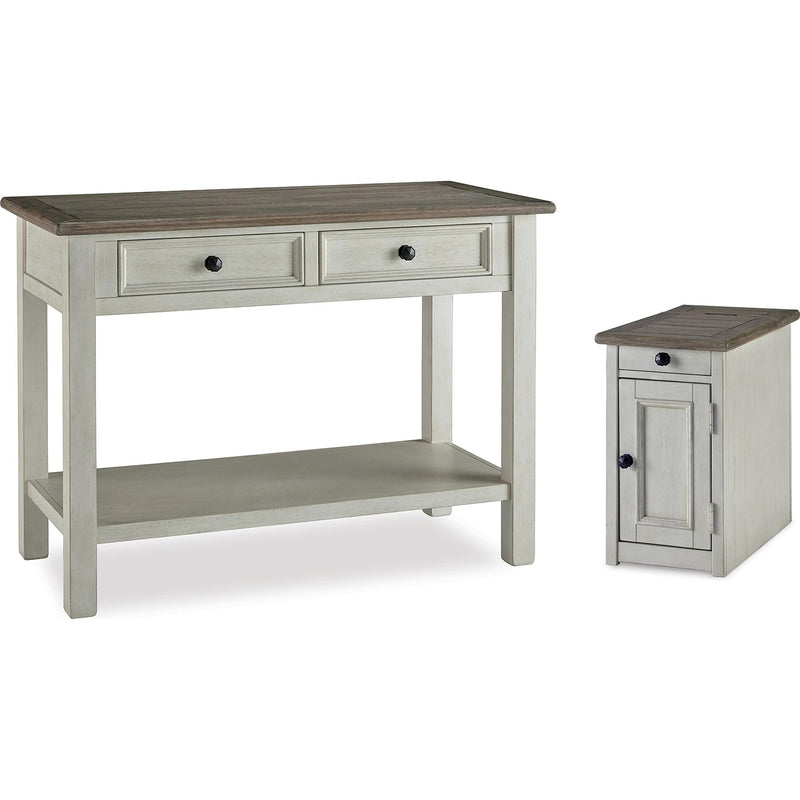 Signature Design by Ashley Bolanburg T637T7 Sofa Table and Chair Side End Table IMAGE 1