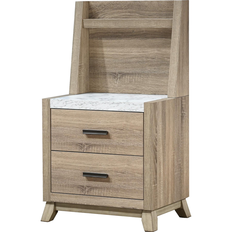 Crown Mark Tilston B3400-2 Nightstand with Wall Panel IMAGE 1