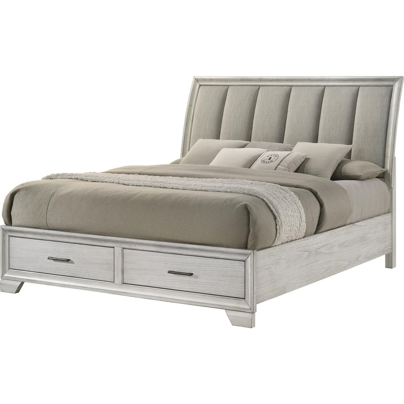 Size_King -- Jaymes B6582-K King Storage Bed - White Mist IMAGE 1