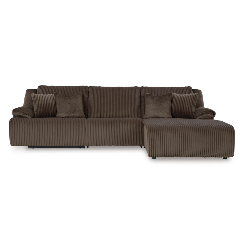 Manufacturer Color_Chocolate -- Signature Design by Ashley Top Tier Fabric 3 pc Sectional IMAGE 1