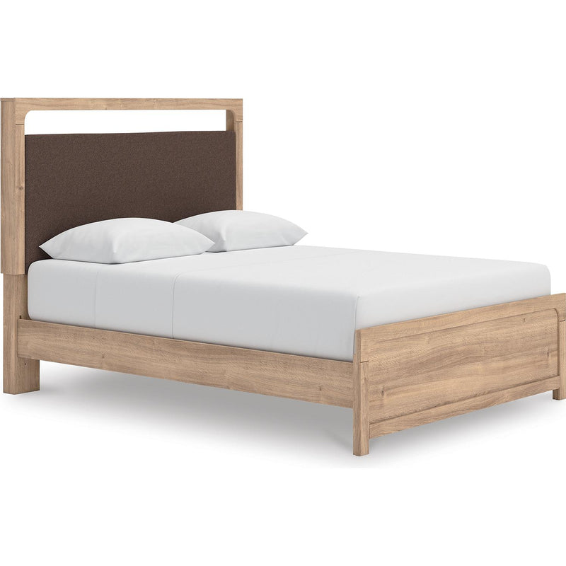 Size_Queen -- Signature Design by Ashley Kinlanni Upholstered Platform Bed IMAGE 1