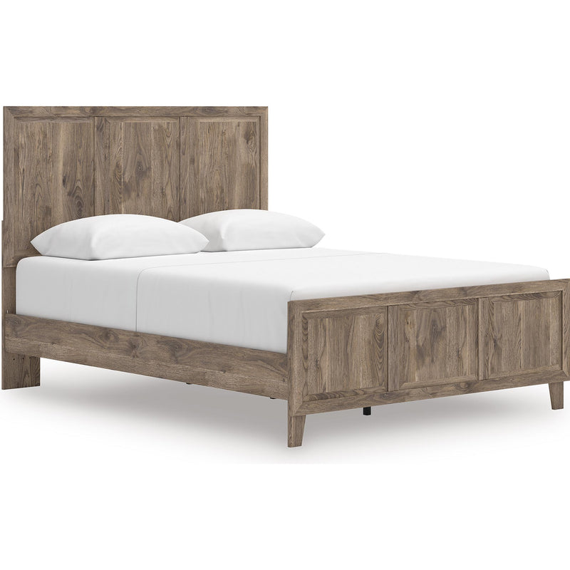 Size_Queen -- Signature Design by Ashley Rusticott Panel Bed IMAGE 1