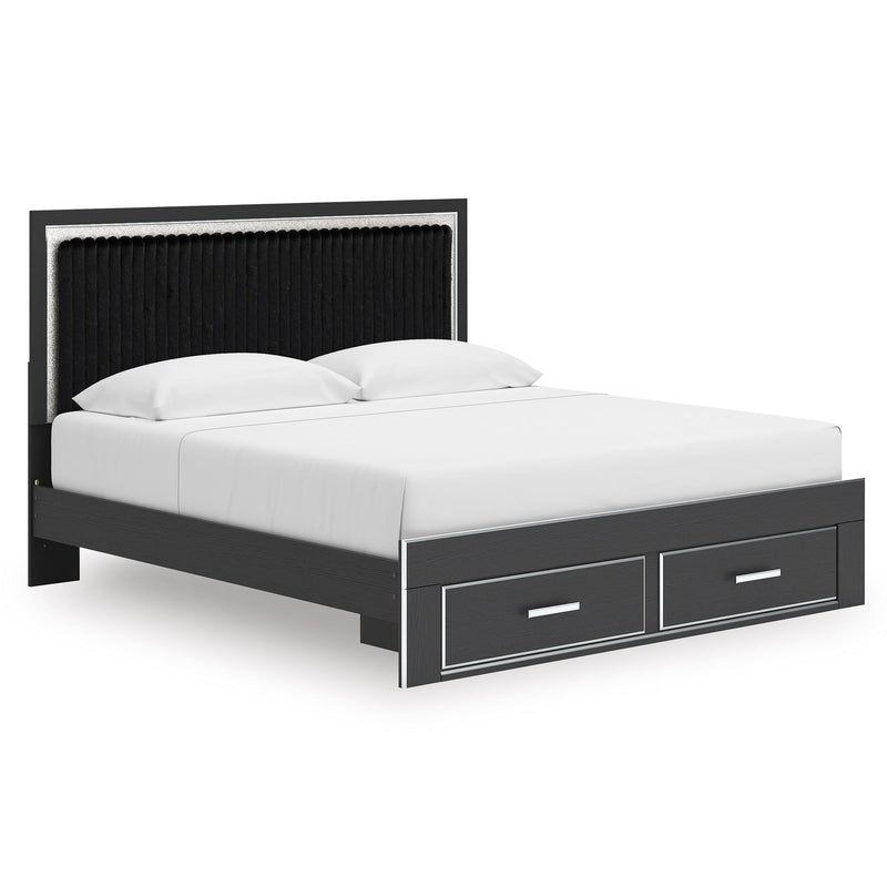 Size_King -- Zuraleus PCB3380B11 King Upholstered Panel Storage Bed IMAGE 1