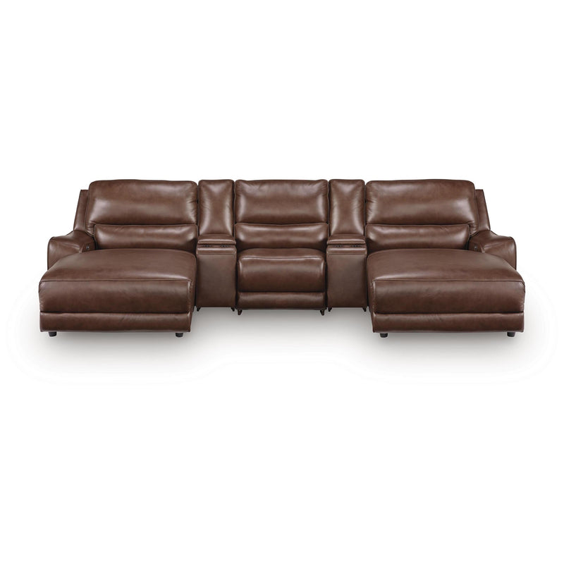 Signature Design by Ashley DeepWakes PCU62607S41 5 pc Reclining Sectional with Double Chaise and Storage Consoles IMAGE 1