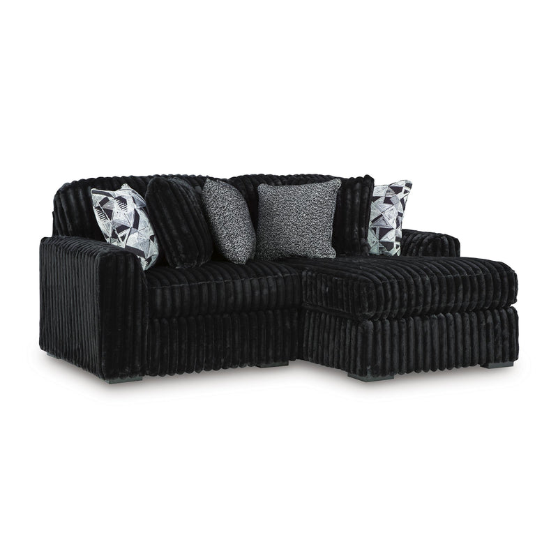 Manufacturer Color_Onyx -- Signature Design by Ashley Midnight Madness Fabric 2 pc Sectional IMAGE 1