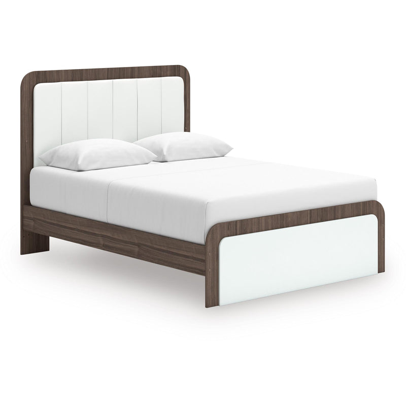 Size_Queen -- Signature Design by Ashley Kendanport Upholstered Panel Bed IMAGE 1
