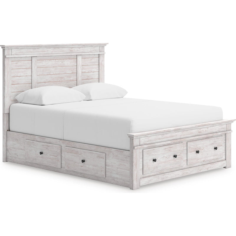Size_Queen -- Makidern PCB1171B10 Queen Panel Storage Bed IMAGE 1