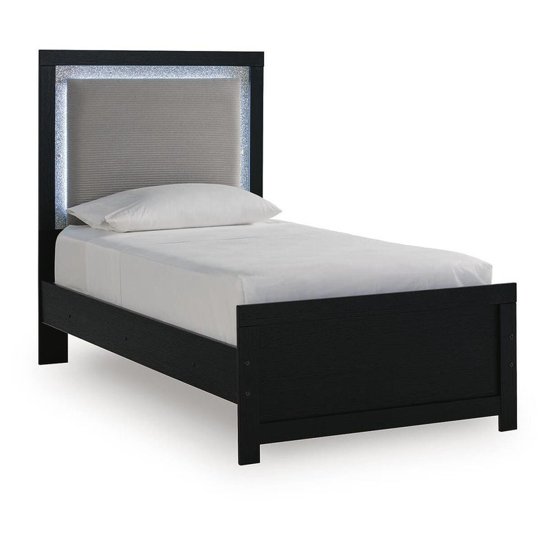 Size_Twin -- Signature Design by Ashley Maeling Upholstered Panel Bed IMAGE 1