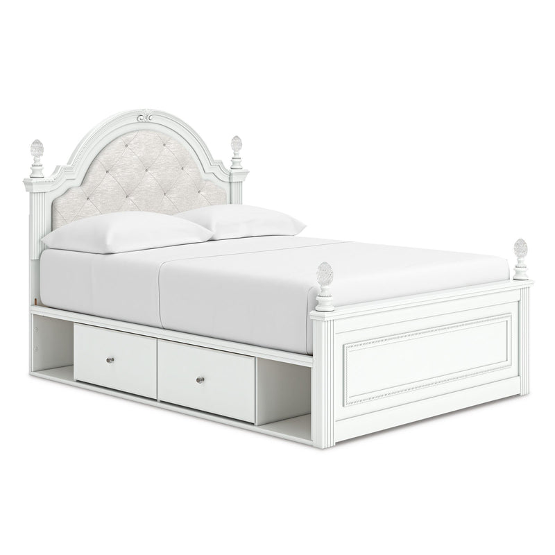 Size_Full -- Kozlani PCB1819B10 Full Upholstered Panel Storage Bed IMAGE 1