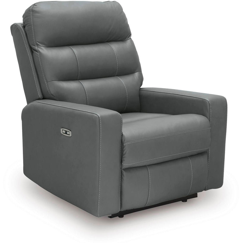 Manufacturer Color_Tideon -- Signature Design by Ashley Pennacle Pier Power Leather Match Recliner IMAGE 1