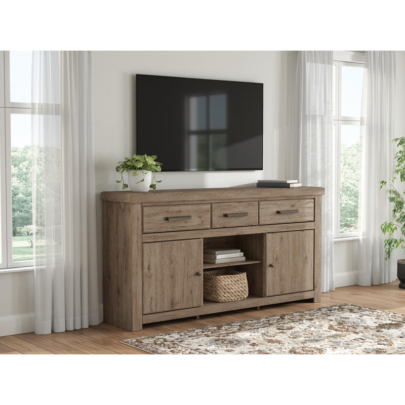 Signature Design by Ashley Garistyn W2844-268 XL TV Stand with Fireplace Option IMAGE 1