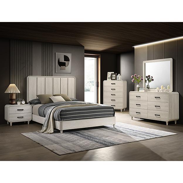 Size_King -- Nyomi B4902-K King Bed - White IMAGE 1