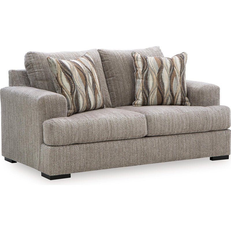 Manufacturer Color_Fossil -- Signature Design by Ashley Lofwood Stationary Fabric Loveseat IMAGE 1