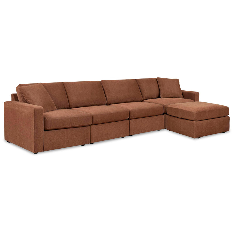 Signature Design by Ashley® Modmax 92102U2 4 pc Sectional and Ottoman - Spice IMAGE 1